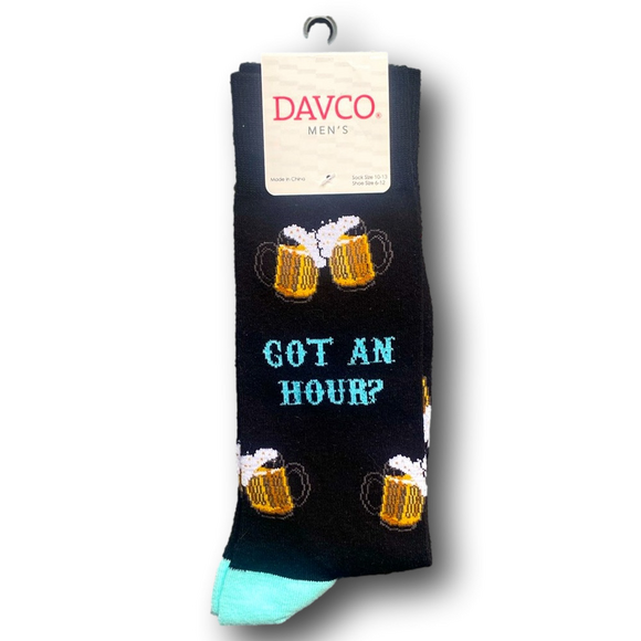 Davco Other - 3/$18 Happy Hour Beers "Got An Hour?"" Funny Novelty Crew Socks - NWT